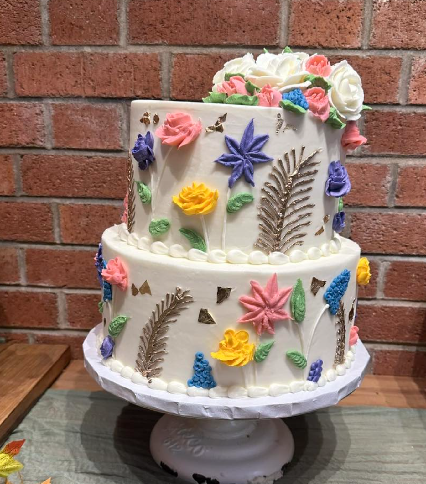 Decorated celebration cake